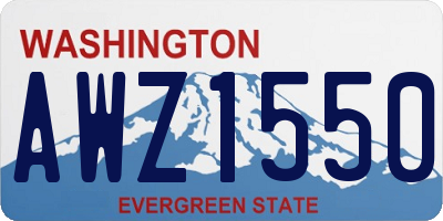 WA license plate AWZ1550