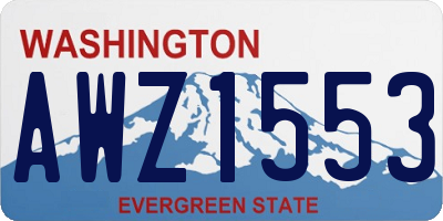 WA license plate AWZ1553
