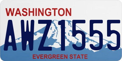 WA license plate AWZ1555