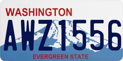 WA license plate AWZ1556
