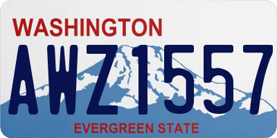 WA license plate AWZ1557