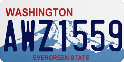 WA license plate AWZ1559