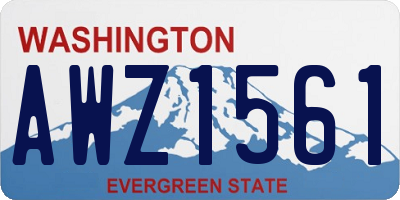 WA license plate AWZ1561