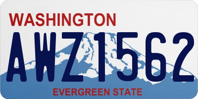 WA license plate AWZ1562