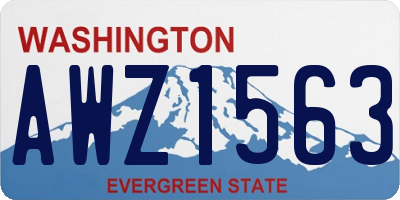 WA license plate AWZ1563