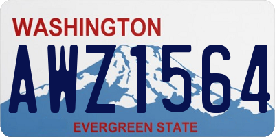 WA license plate AWZ1564