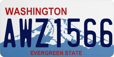 WA license plate AWZ1566
