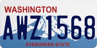 WA license plate AWZ1568
