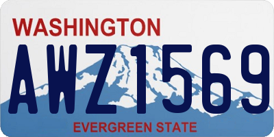 WA license plate AWZ1569