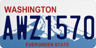 WA license plate AWZ1570