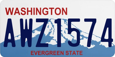 WA license plate AWZ1574