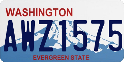 WA license plate AWZ1575