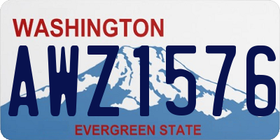 WA license plate AWZ1576