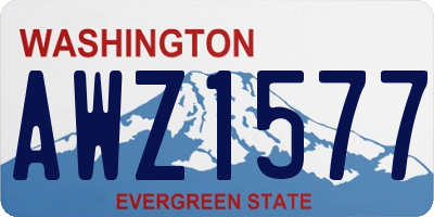 WA license plate AWZ1577