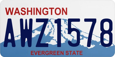 WA license plate AWZ1578