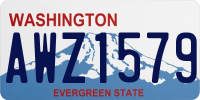 WA license plate AWZ1579
