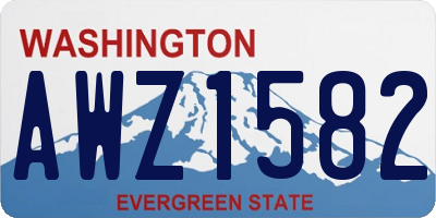 WA license plate AWZ1582