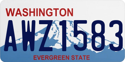 WA license plate AWZ1583