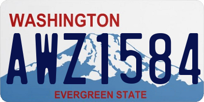 WA license plate AWZ1584