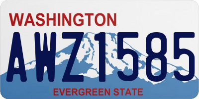 WA license plate AWZ1585