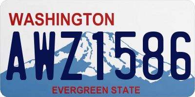 WA license plate AWZ1586