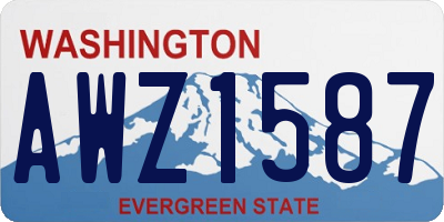 WA license plate AWZ1587