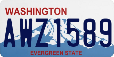 WA license plate AWZ1589