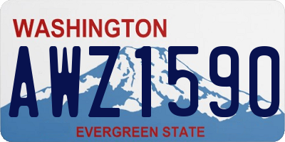 WA license plate AWZ1590
