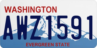 WA license plate AWZ1591