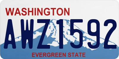 WA license plate AWZ1592
