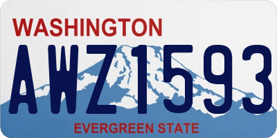 WA license plate AWZ1593