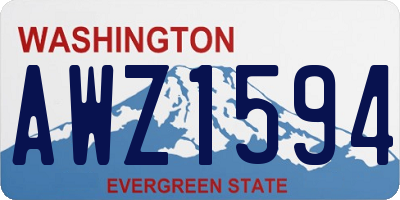 WA license plate AWZ1594