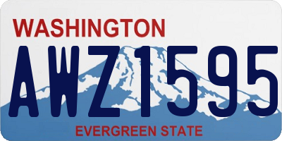 WA license plate AWZ1595
