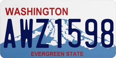 WA license plate AWZ1598