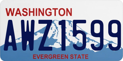 WA license plate AWZ1599