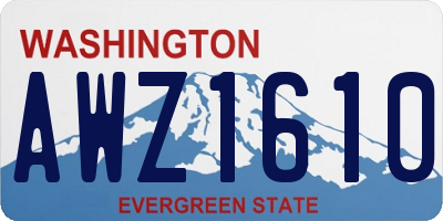 WA license plate AWZ1610