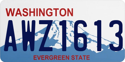 WA license plate AWZ1613
