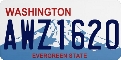 WA license plate AWZ1620