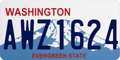 WA license plate AWZ1624