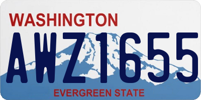 WA license plate AWZ1655