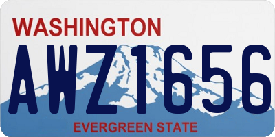 WA license plate AWZ1656