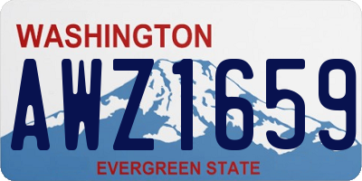 WA license plate AWZ1659