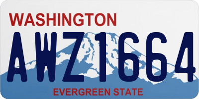 WA license plate AWZ1664