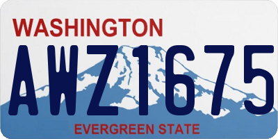 WA license plate AWZ1675