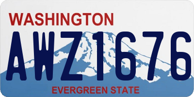 WA license plate AWZ1676