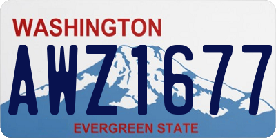 WA license plate AWZ1677