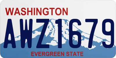 WA license plate AWZ1679
