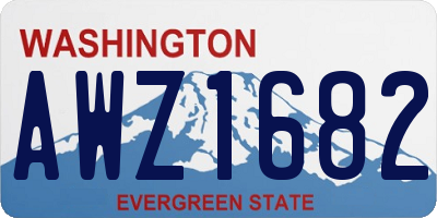 WA license plate AWZ1682
