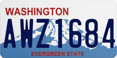 WA license plate AWZ1684
