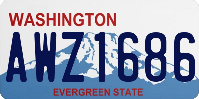 WA license plate AWZ1686